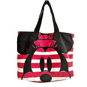 Minnie Mouse Mickey Mouse Canvas Tote Bag Disney 14 X 12 Polka Dot Lining